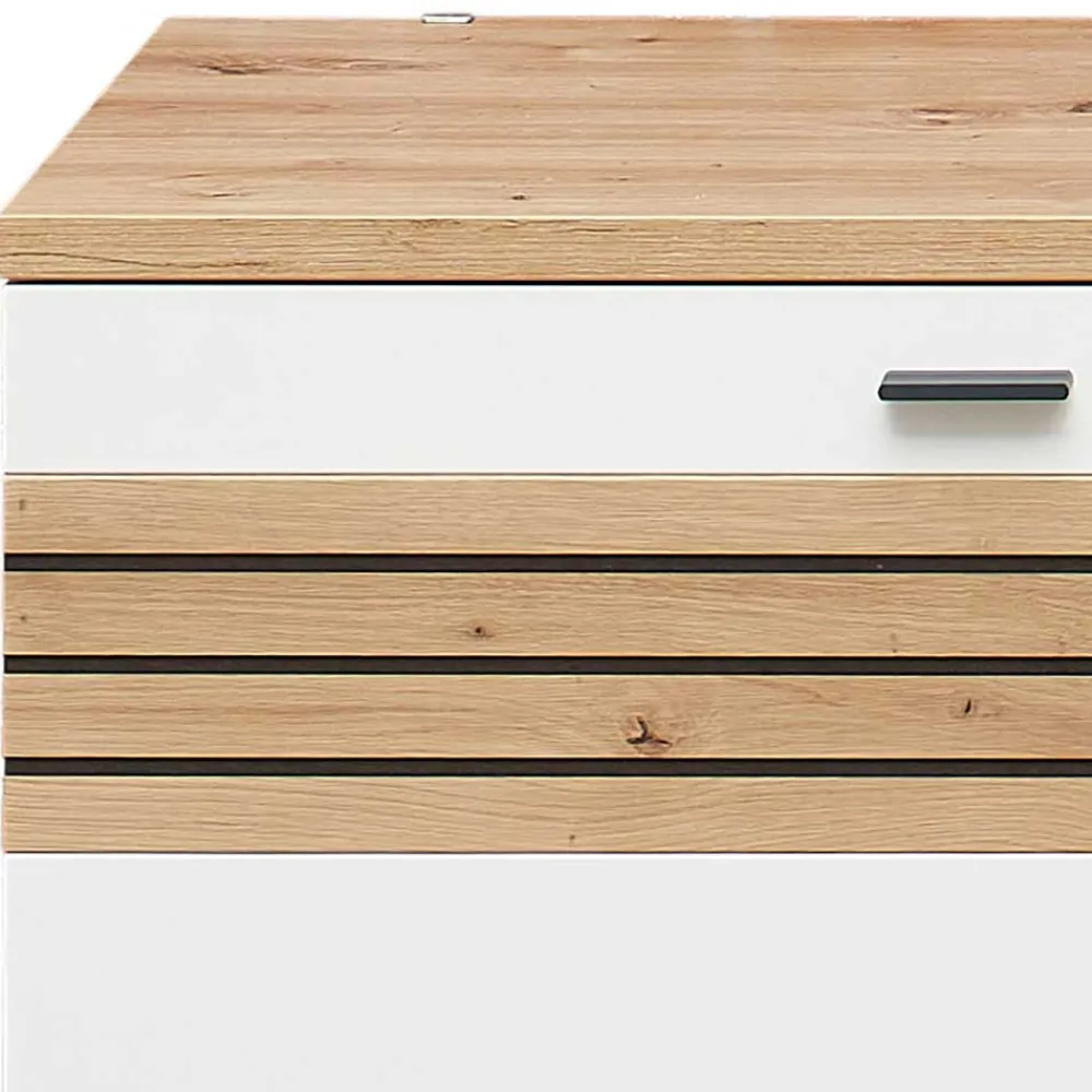 Wohnen Tv & Hifi-Möbel|Lowboards<TV Unterschrank in Weiß und Wildeiche NB - Niam