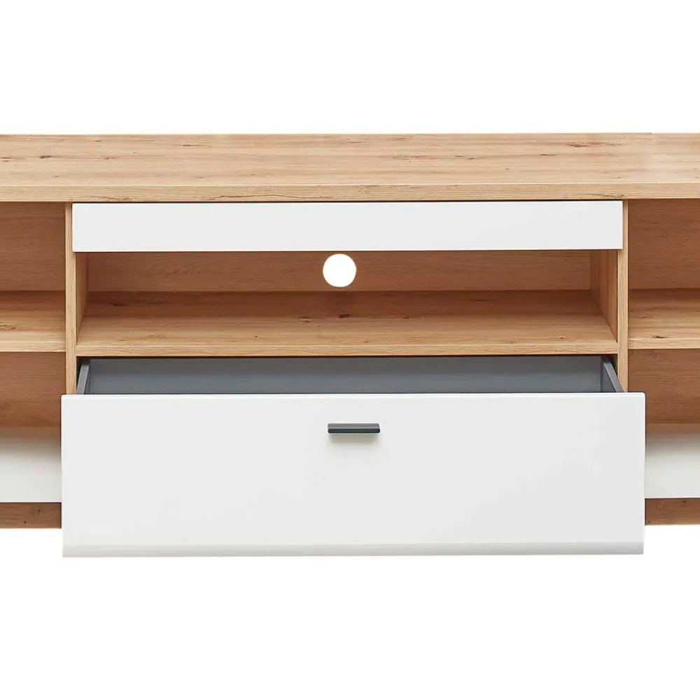 Wohnen Tv & Hifi-Möbel|Lowboards<TV Unterschrank in Weiß und Wildeiche NB - Niam