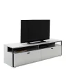 Wohnen Tv & Hifi-Möbel|Lowboards<TV Unterschrank in Weiß und Schwarzgrau - Loazin