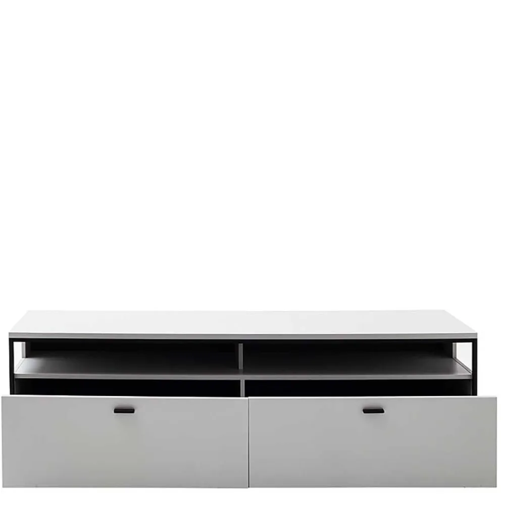 Wohnen Tv & Hifi-Möbel|Lowboards<TV Unterschrank in Weiß und Schwarzgrau - Loazin