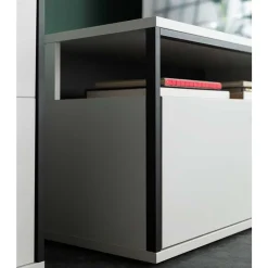 Wohnen Tv & Hifi-Möbel|Lowboards<TV Unterschrank in Weiß und Schwarzgrau - Loazin
