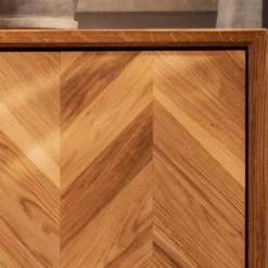 Wohnen Tv & Hifi-Möbel|Lowboards<TV Unterschrank mit Fischgrät Design Türen - Kerfa
