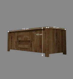 Wohnen Tv & Hifi-Möbel|Lowboards<TV Unterschrank Nadalia aus Wildeiche Massivholz