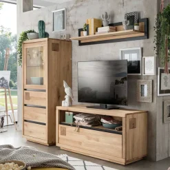 Wohnen Wohnwände<TV Wohnwand in modernem Design - Embleys (dreiteilig)