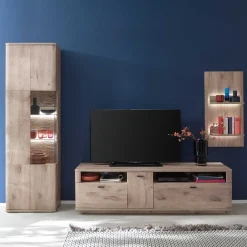 Wohnen Wohnwände<TV Wohnwand Kombination Set - Comrinaca (dreiteilig)