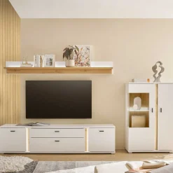 Wohnen Wohnwände<TV Wohnwand Möbel Kombi - Racelyn (dreiteilig)