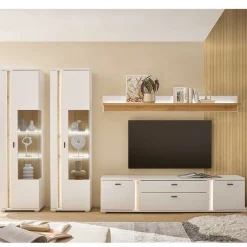 Wohnen Wohnwände<TV Wohnwand mit Licht Möbelset - Racelyn (vierteilig)