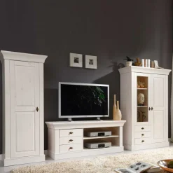 Wohnen Wohnwände<TV Wohnwand Satumare aus Kiefer teilmassiv (dreiteilig)