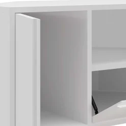 Wohnen Tv & Hifi-Möbel|Lowboards<TV-Board für die Ecke in Weiß & Gold - Patinca