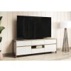 Wohnen Tv & Hifi-Möbel|Lowboards<TV-Board in Weiß und Eiche Dekor - Ovidio