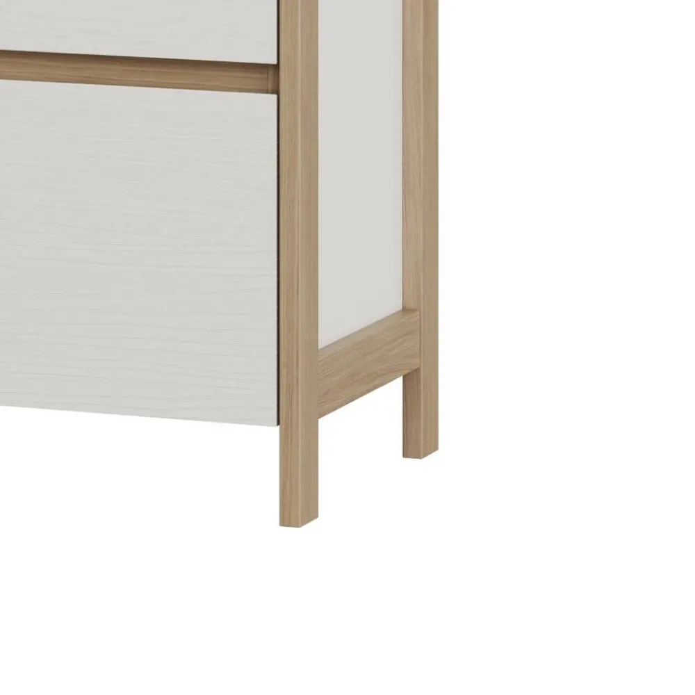Wohnen Tv & Hifi-Möbel|Lowboards<TV-Board in Weiß und Eiche Dekor - Ovidio