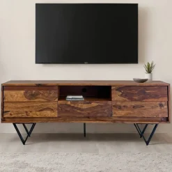 Wohnen Tv & Hifi-Möbel|Lowboards<TV-Lowboard aus Sheesham Massivholz - Jendras