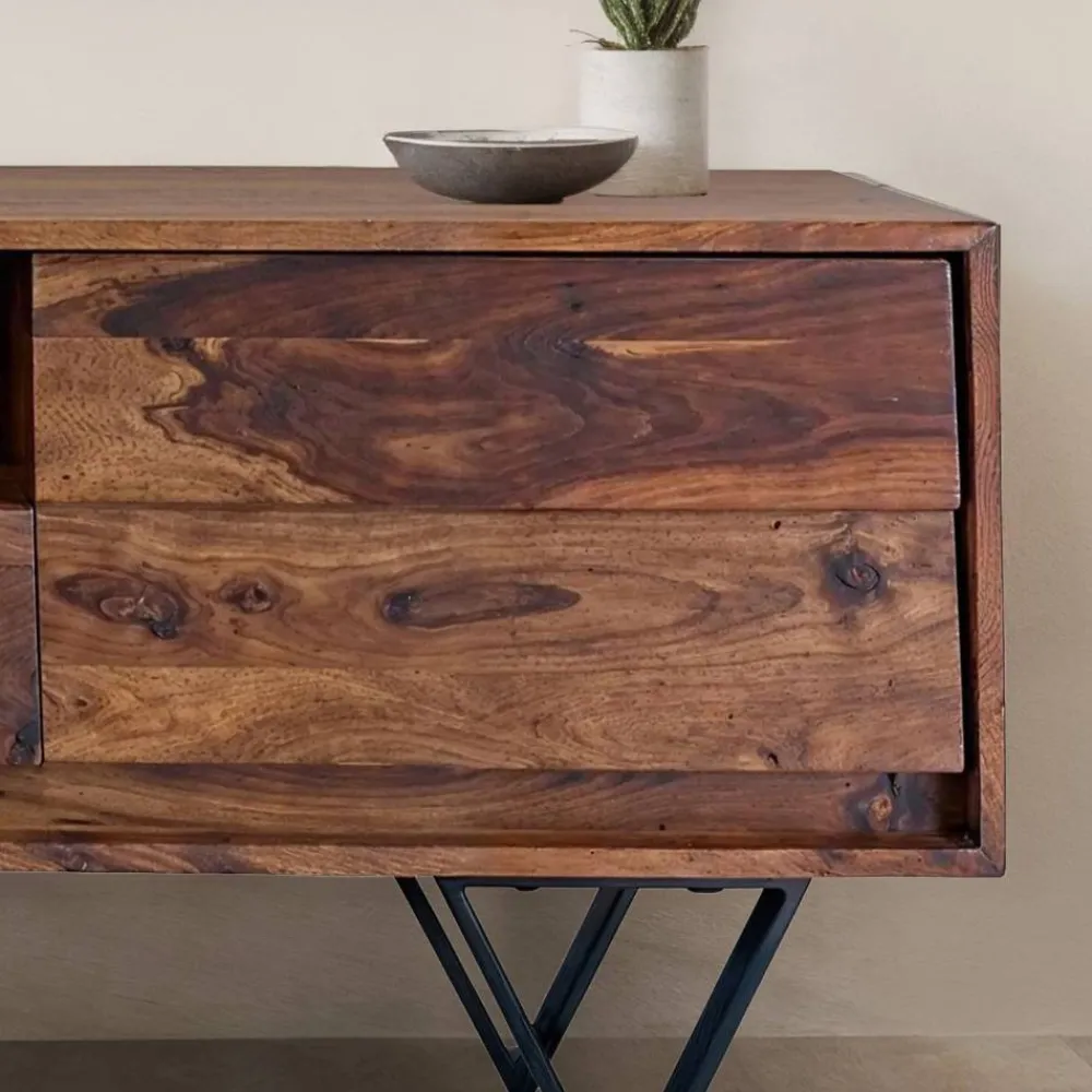 Wohnen Tv & Hifi-Möbel|Lowboards<TV-Lowboard aus Sheesham Massivholz - Jendras