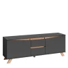 Wohnen Tv & Hifi-Möbel|Lowboards<TV-Lowboard in Anthrazit mit Wildeiche - Operatiu