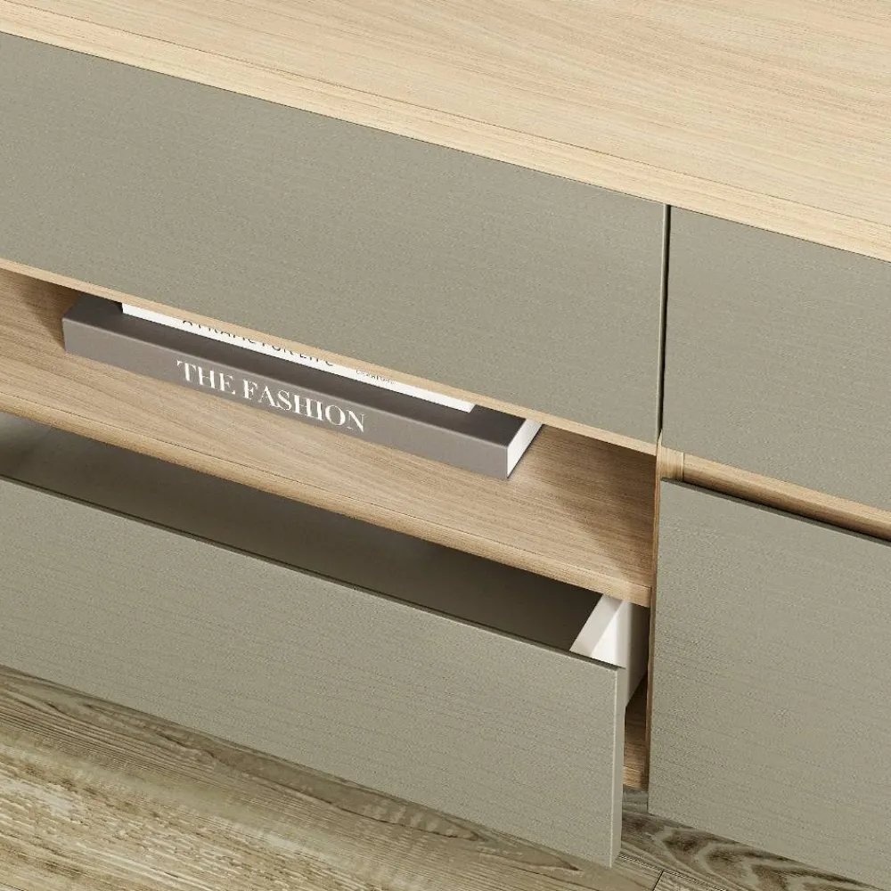 Wohnen Tv & Hifi-Möbel|Lowboards<TV-Unterschrank in Eukalyptus und Eiche Optik - Promo