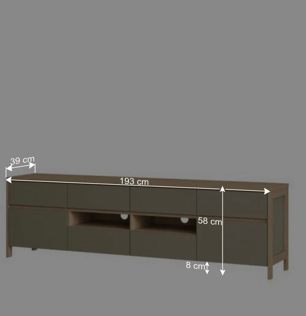Wohnen Tv & Hifi-Möbel|Lowboards<TV-Unterschrank in Eukalyptus und Eiche Optik - Promo