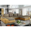 Wohnen Sofas<U-Design Wohnlandschaft in Beige und Ocker - Gravura