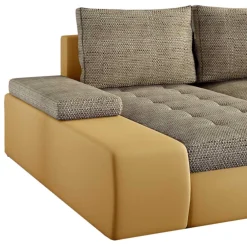 Wohnen Sofas<U-Design Wohnlandschaft in Beige und Ocker - Gravura