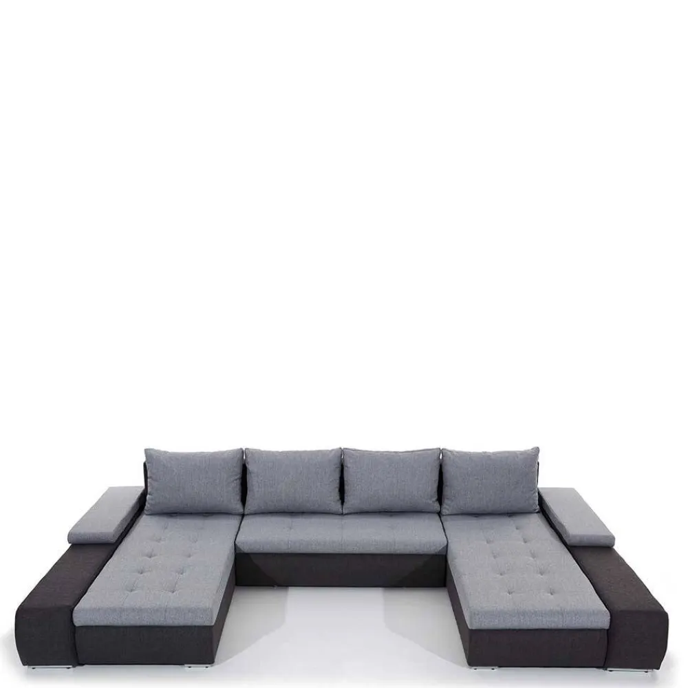 Wohnen Sofas<U-Design Wohnlandschaft in Beige und Ocker - Gravura