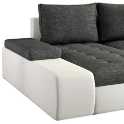 Wohnen Sofas<U-Design Wohnlandschaft in Dunkelgrau und Weiß - Alfonosso