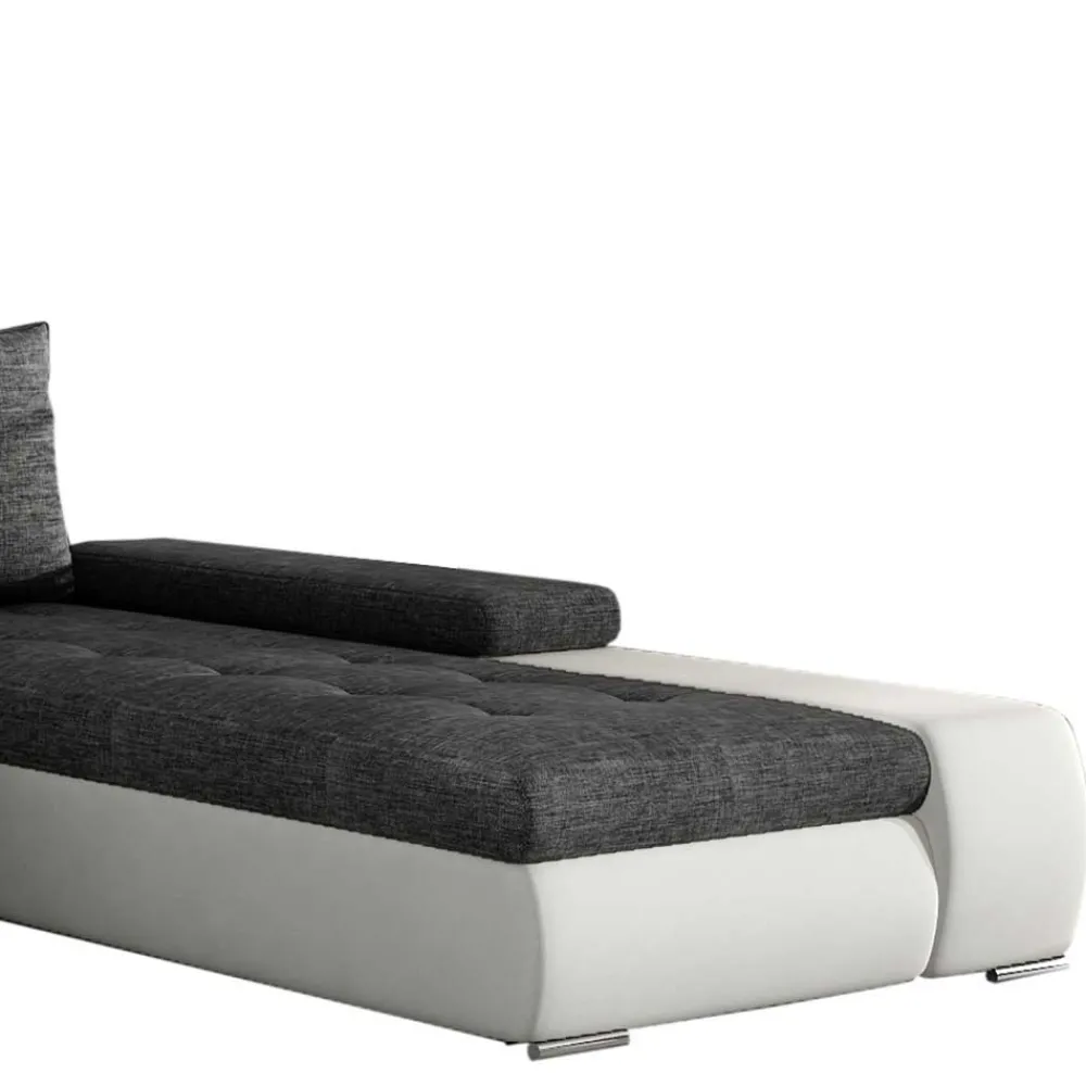Wohnen Sofas<U-Design Wohnlandschaft in Dunkelgrau und Weiß - Alfonosso