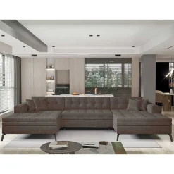 Wohnen Sofas<U-Design Wohnlandschaft mit Schlaffunktion - Klevani