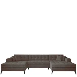 Wohnen Sofas<U-Design Wohnlandschaft mit Schlaffunktion - Klevani