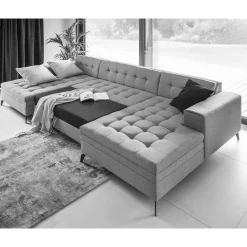 Wohnen Sofas<U-Design Wohnlandschaft mit Schlaffunktion - Klevani