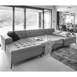 Wohnen Sofas<U-Design Wohnlandschaft mit Schlaffunktion - Klevani