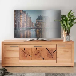 Wohnen Tv & Hifi-Möbel|Lowboards<Unterschrank für den Fernseher aus Kernbuche - Sarosca