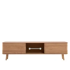 Wohnen Tv & Hifi-Möbel|Lowboards<Unterschrank für Fernseher aus Eiche Bianco - Bakaras
