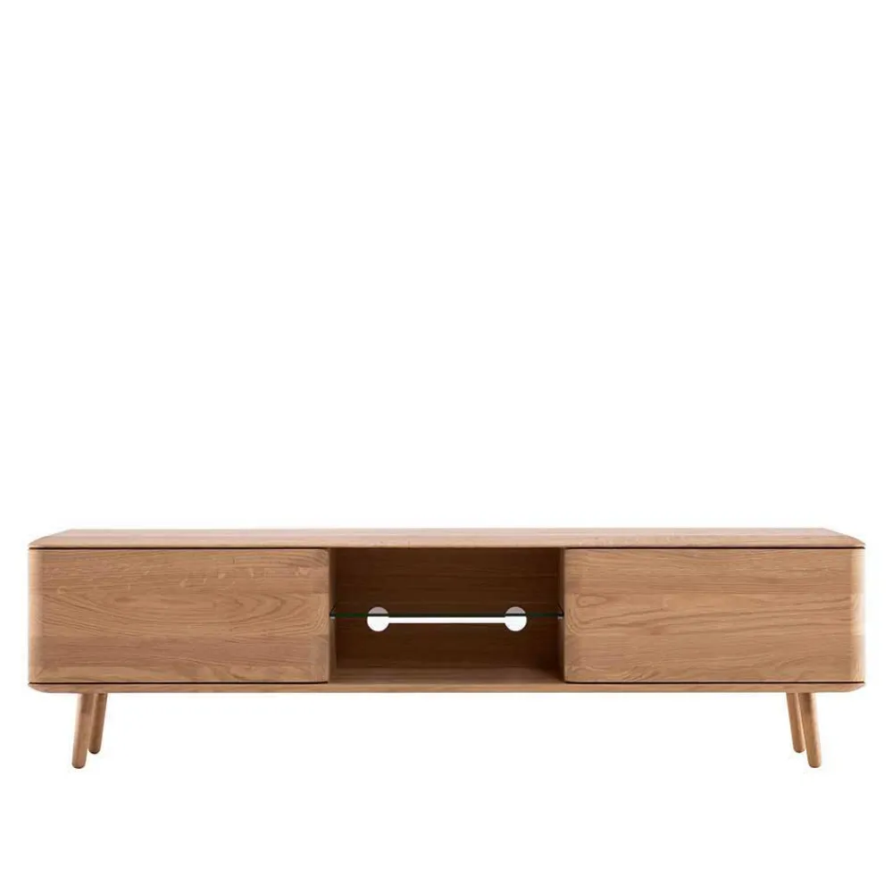 Wohnen Tv & Hifi-Möbel|Lowboards<Unterschrank für Fernseher aus Eiche Bianco - Bakaras