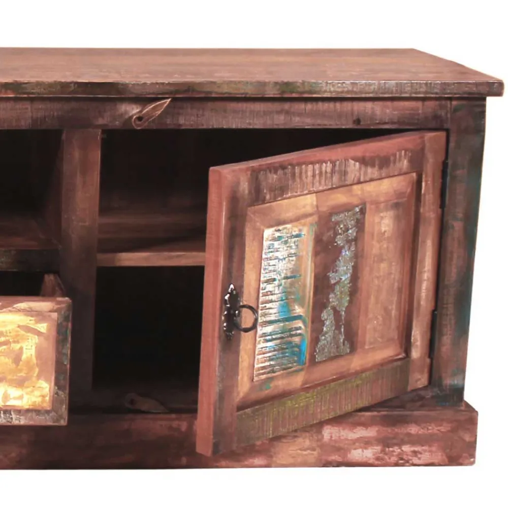 Wohnen Tv & Hifi-Möbel|Lowboards<Used Look TV Board aus Altholz Jamaica im Shabby Chic