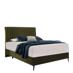 Wohnen Betten<Velours Boxspringbett in Oliv Grün - Prudenca