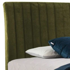 Wohnen Betten<Velours Boxspringbett in Oliv Grün - Prudenca
