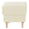 Wohnen Hocker<Velours Couchhocker in Cremefarben - Kanmura