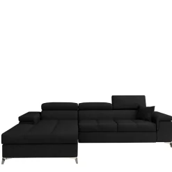 Wohnen Sofas<Velours Ecksofa in Schwarz - Milwaukee