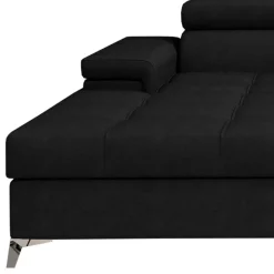 Wohnen Sofas<Velours Ecksofa in Schwarz - Milwaukee