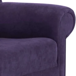 Wohnen Sessel<Velours Ohrensessel in Violett - Sotonio