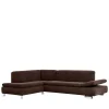 Wohnen Sofas<Velours Polsterecke in Braun - Delnoto