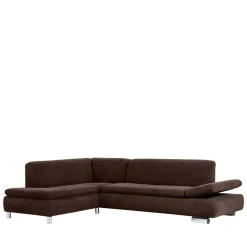 Wohnen Sofas<Velours Polsterecke in Braun - Delnoto