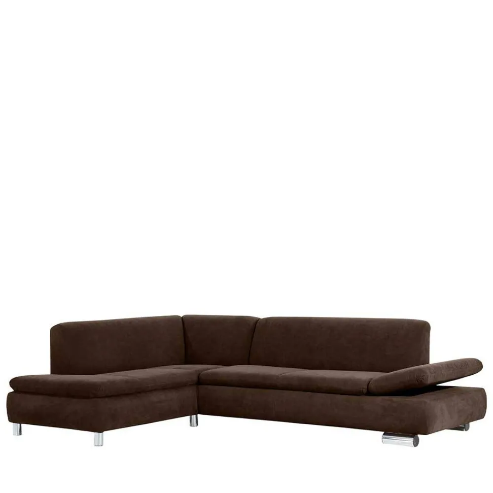 Wohnen Sofas<Velours Polsterecke in Braun - Delnoto