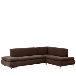 Wohnen Sofas<Velours Polsterecke in Braun - Delnoto