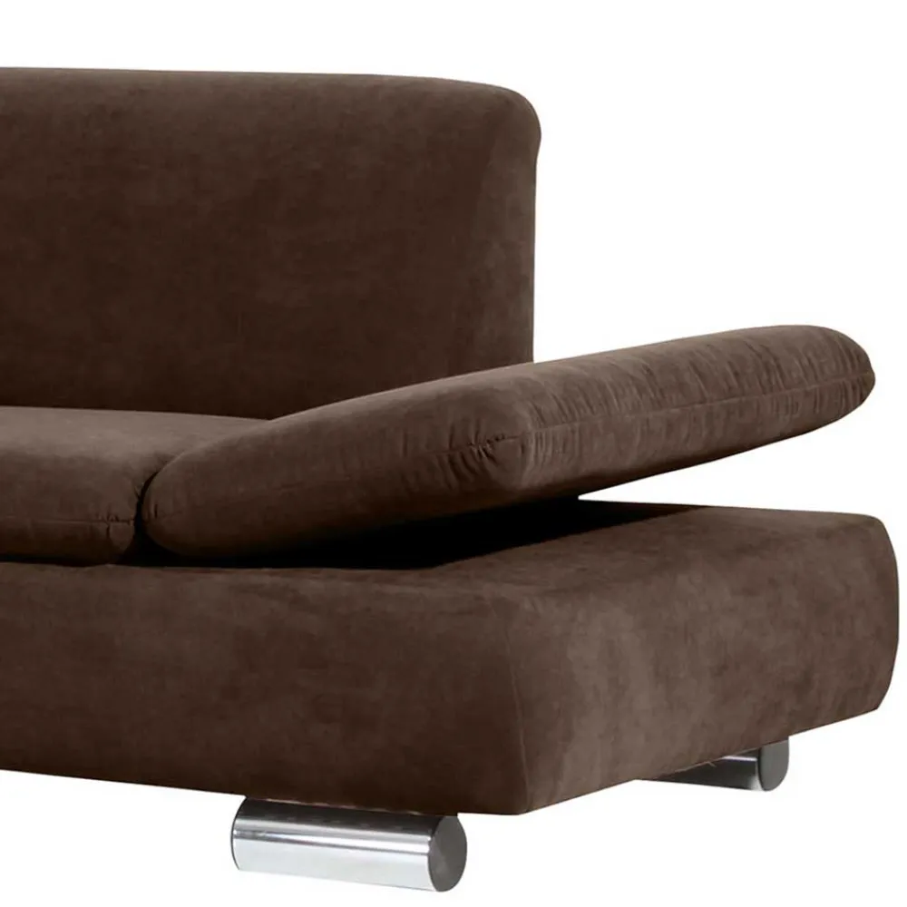 Wohnen Sofas<Velours Polsterecke in Braun - Delnoto