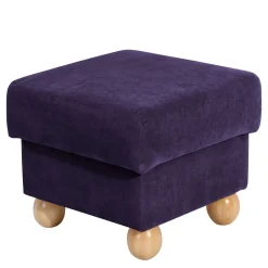 Wohnen Hocker<Velours Polsterhocker in Violett - Sotonio