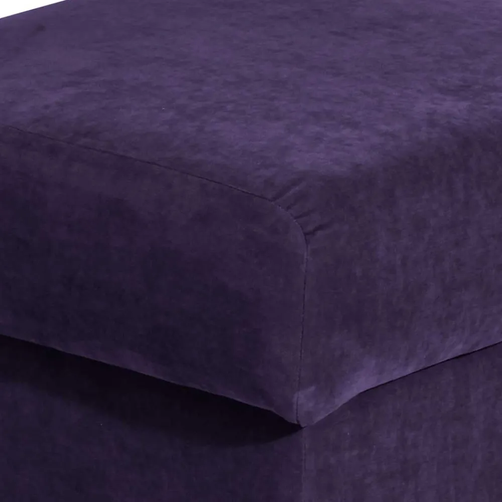 Wohnen Hocker<Velours Polsterhocker in Violett - Sotonio