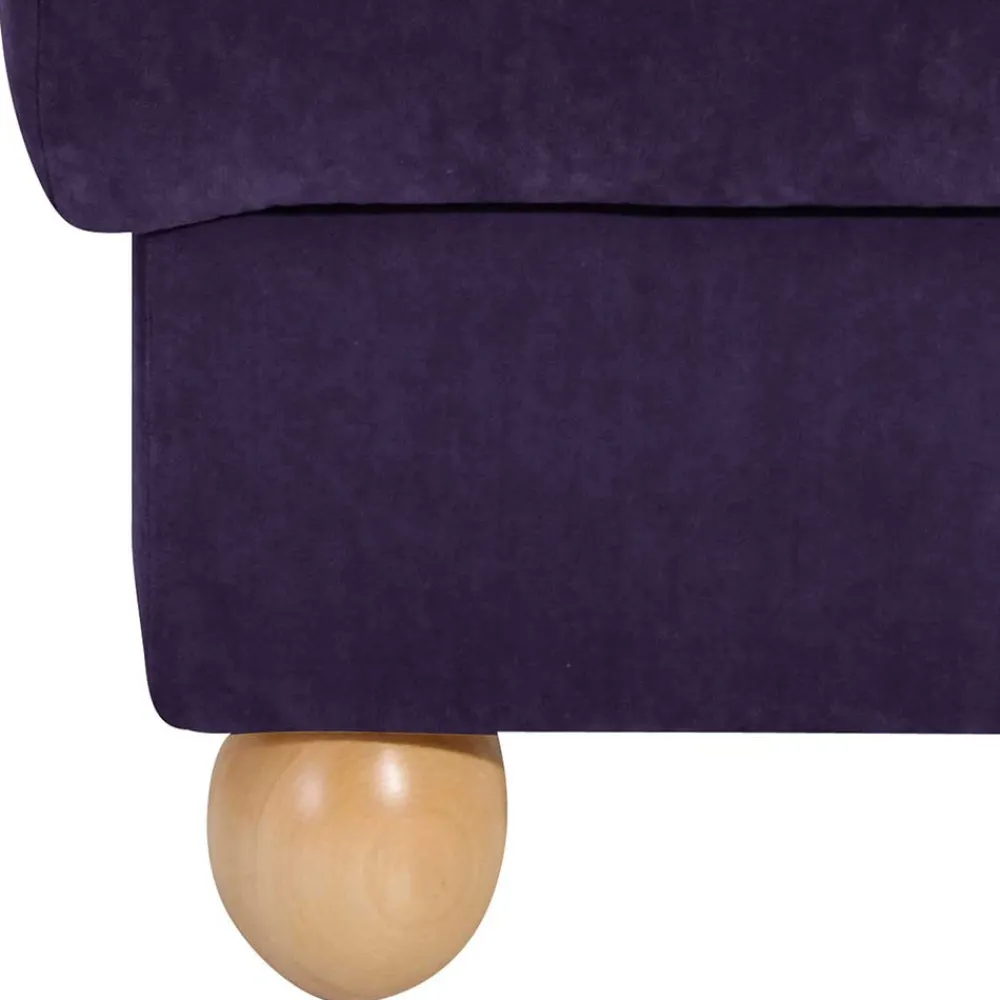 Wohnen Hocker<Velours Polsterhocker in Violett - Sotonio