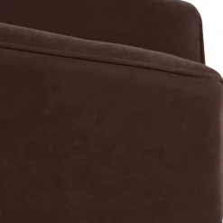 Wohnen Sessel<Velours Polstersessel halbrund in Braun - Cazar