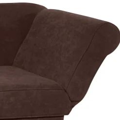 Wohnen Sofas<Velours Recamiere in Braun mit Buche - Curney