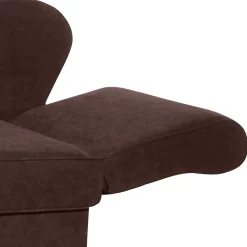Wohnen Sofas<Velours Recamiere in Braun mit Buche - Curney